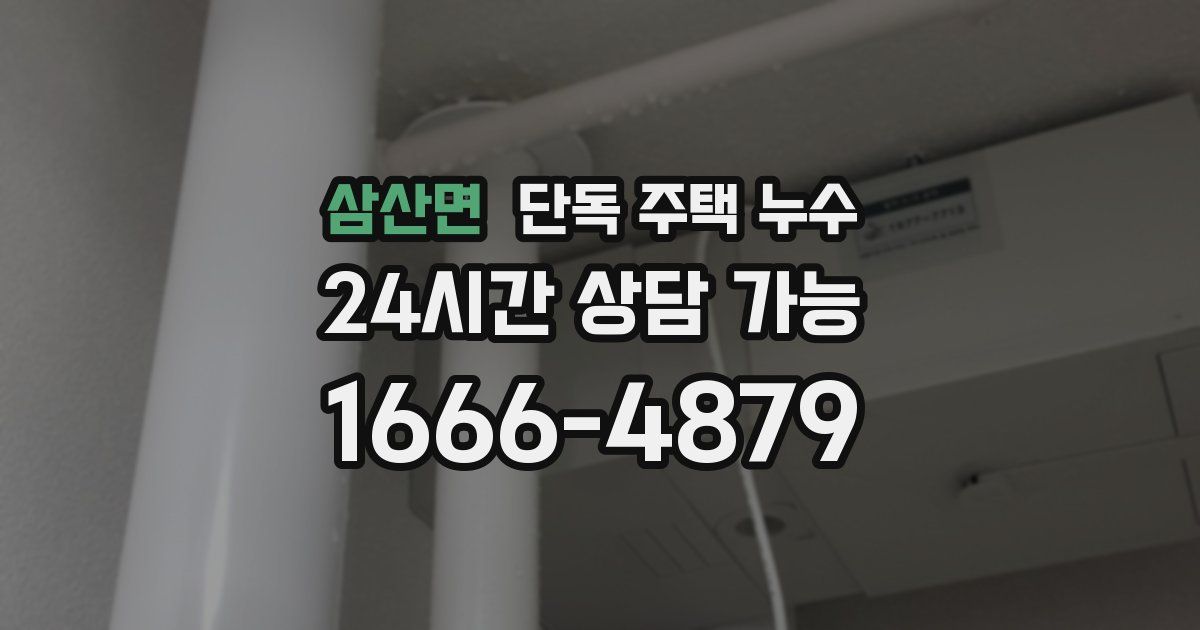 삼산면 단독 주택 누수