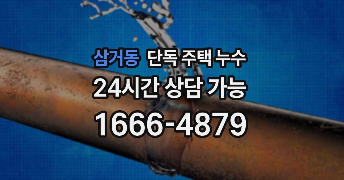 삼거동 단독 주택 누수