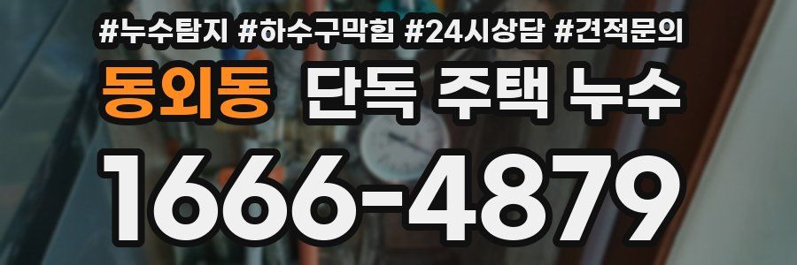 동외동 단독 주택 누수