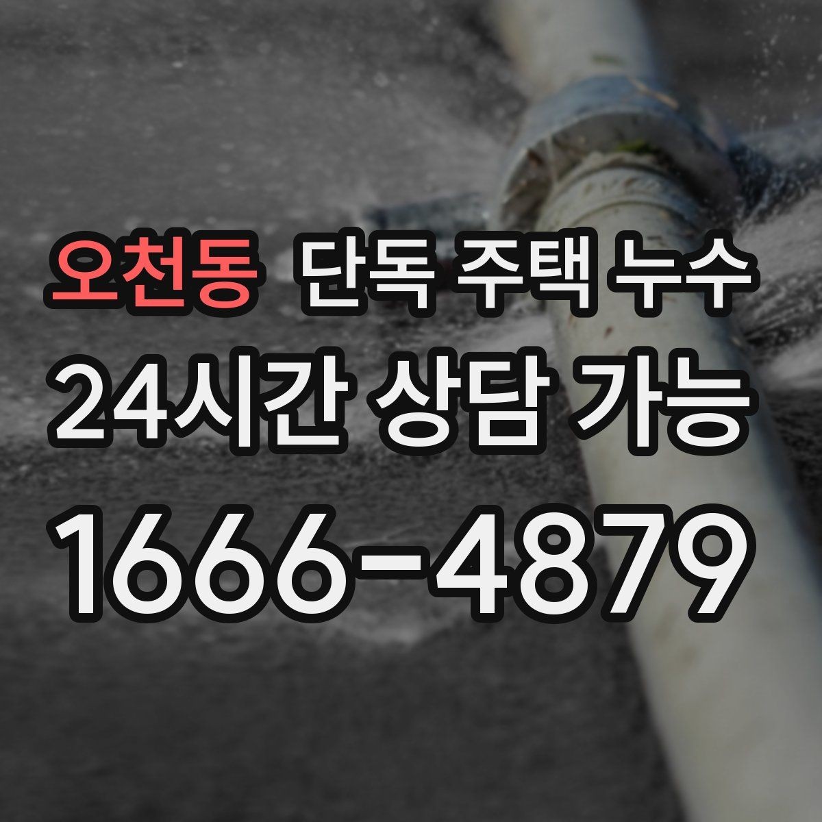 오천동 단독 주택 누수 문틀 하단이 젖는다면 의심할 것