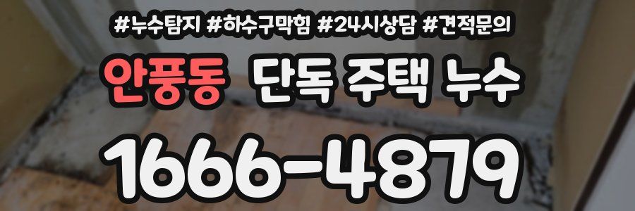 안풍동 단독 주택 누수
