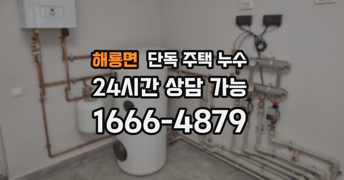 해룡면 단독 주택 누수