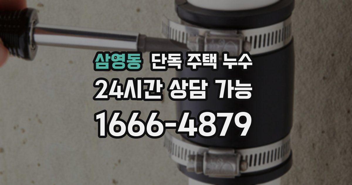 삼영동 단독 주택 누수