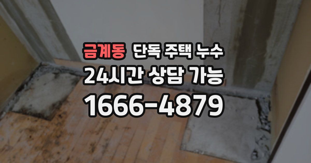 금계동 단독 주택 누수