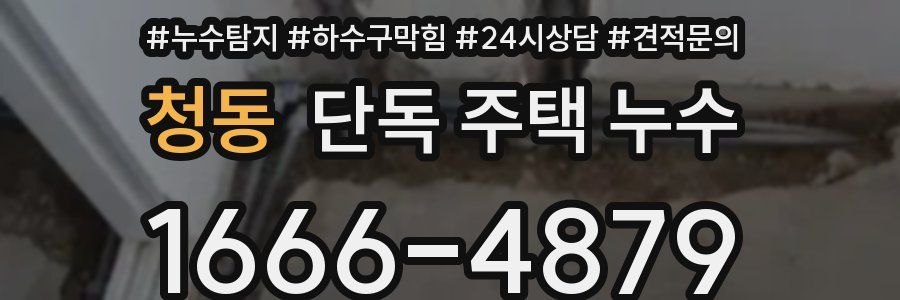 청동 단독 주택 누수