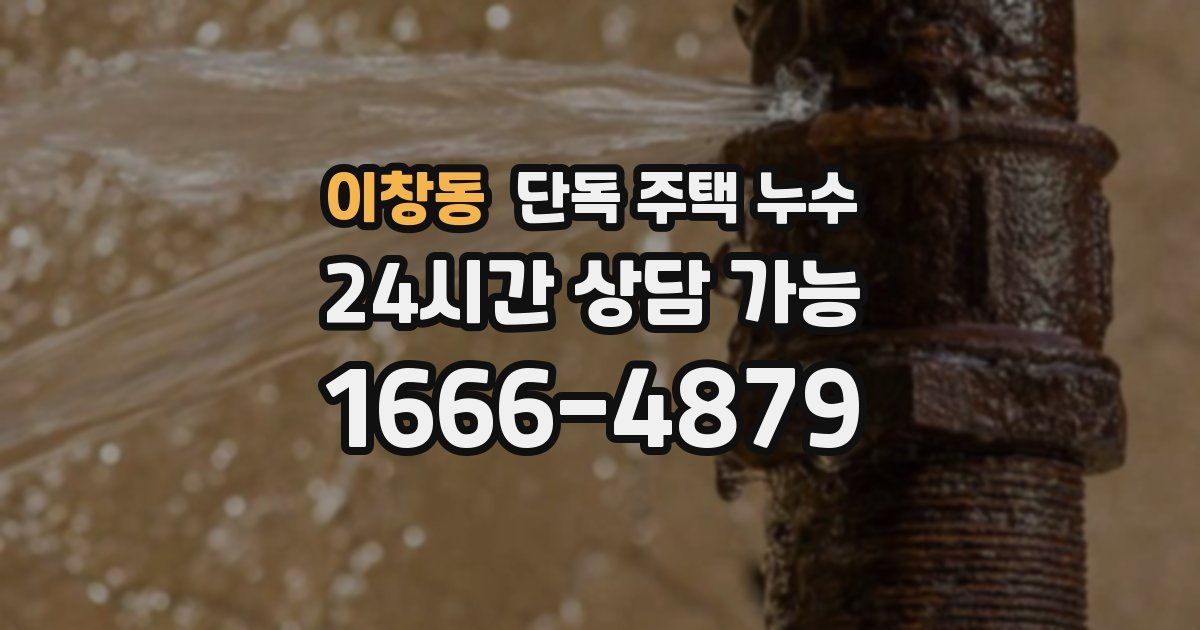 이창동 단독 주택 누수