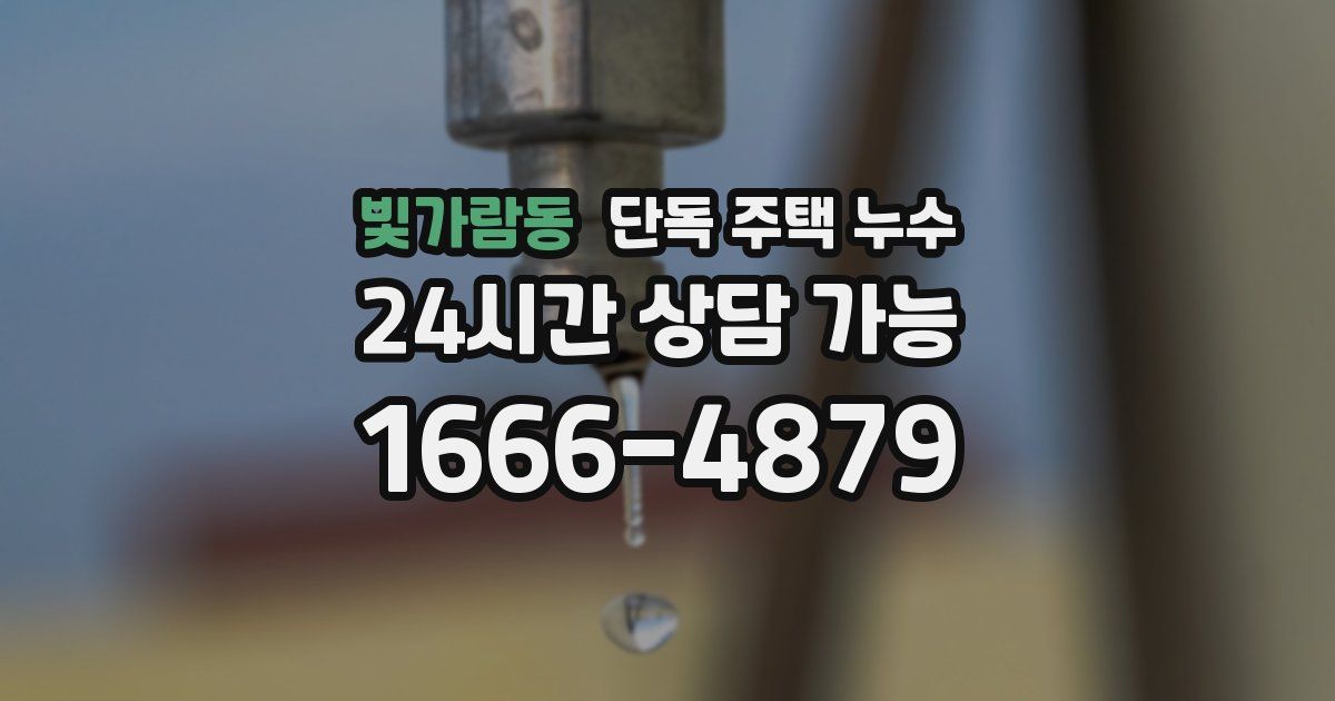 빛가람동 단독 주택 누수