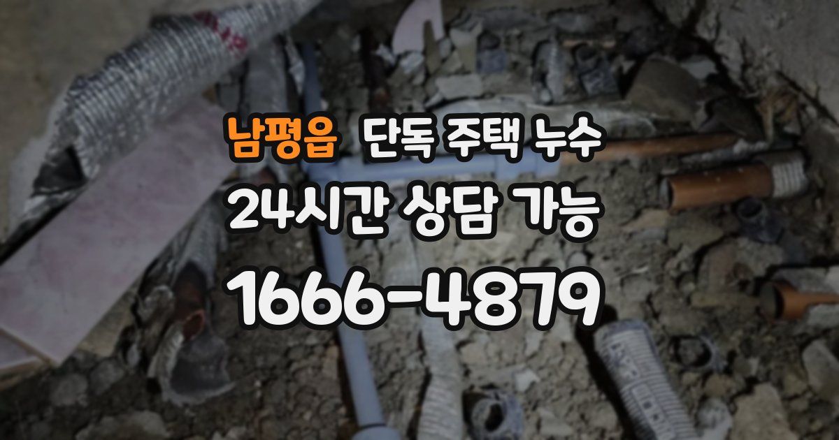 남평읍 단독 주택 누수