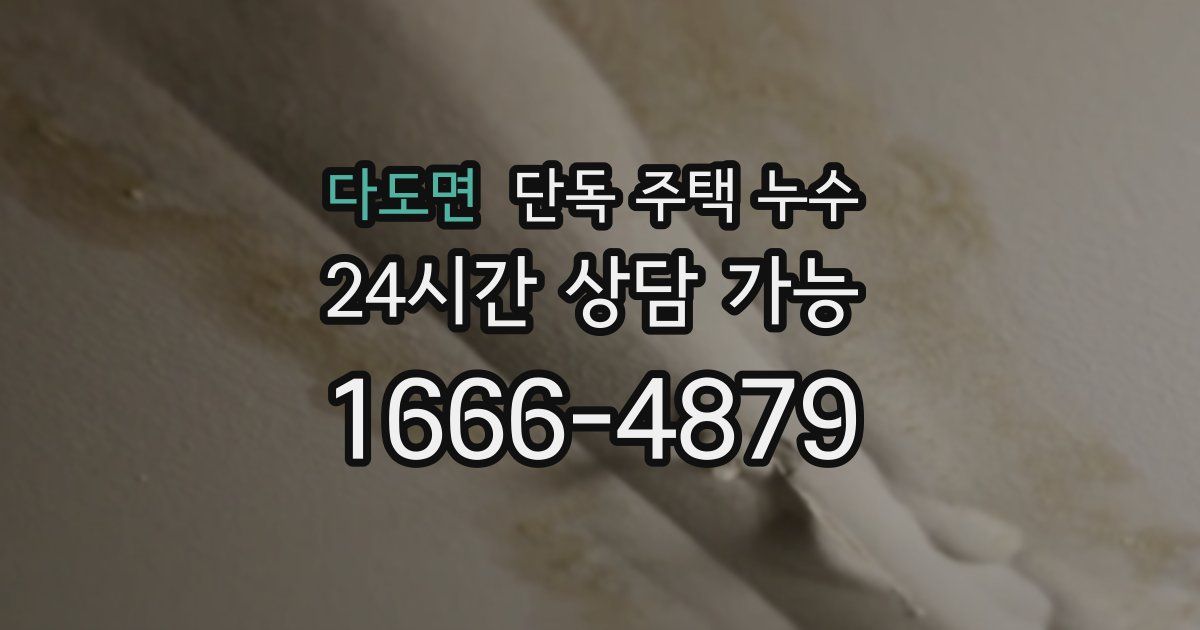 다도면 단독 주택 누수