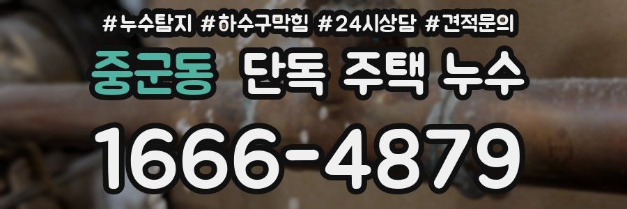 중군동 단독 주택 누수