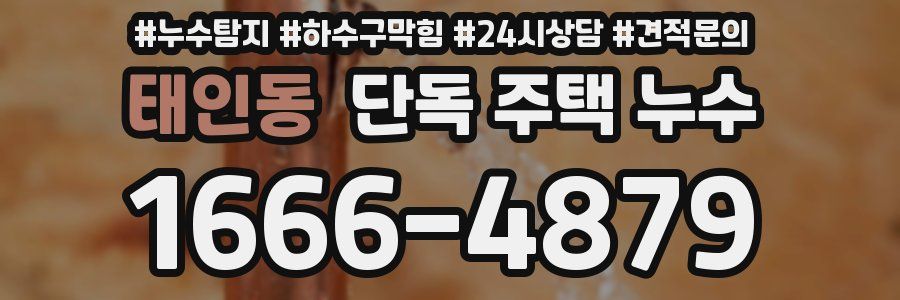 태인동 단독 주택 누수