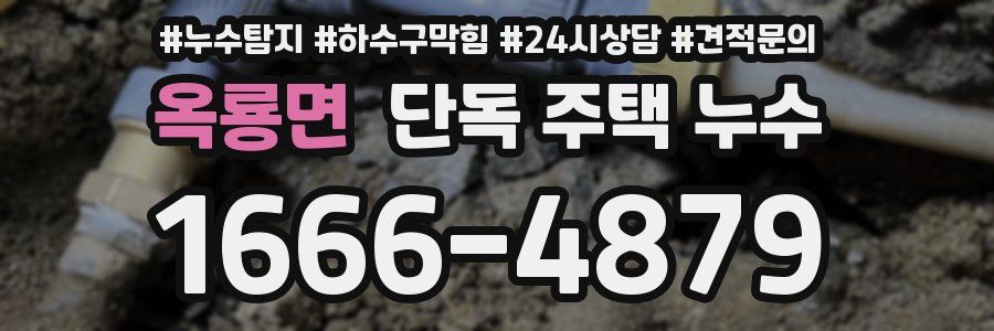 옥룡면 단독 주택 누수