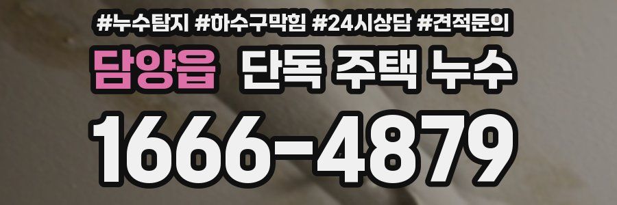 담양읍 단독 주택 누수