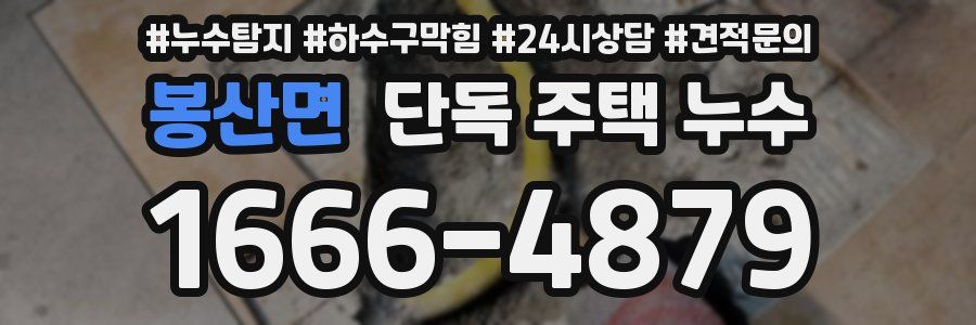 봉산면 단독 주택 누수