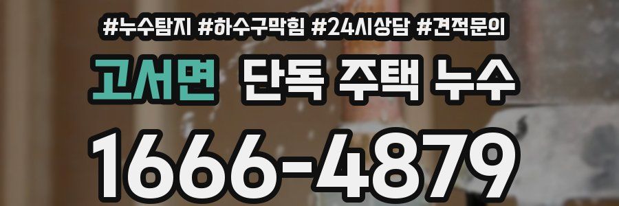 고서면 단독 주택 누수