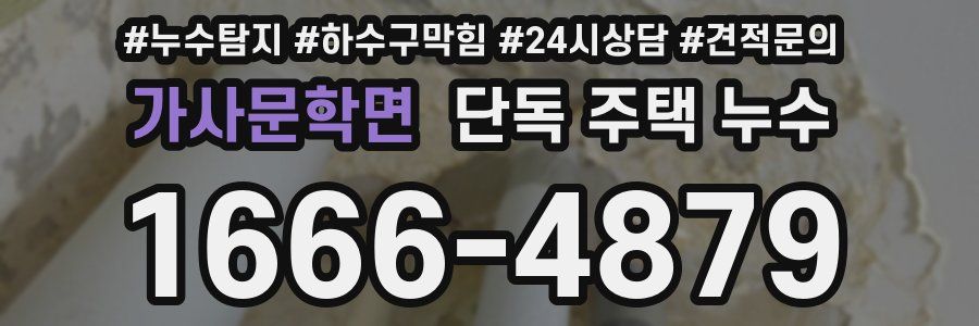 가사문학면 단독 주택 누수