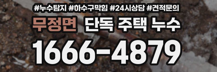 무정면 단독 주택 누수