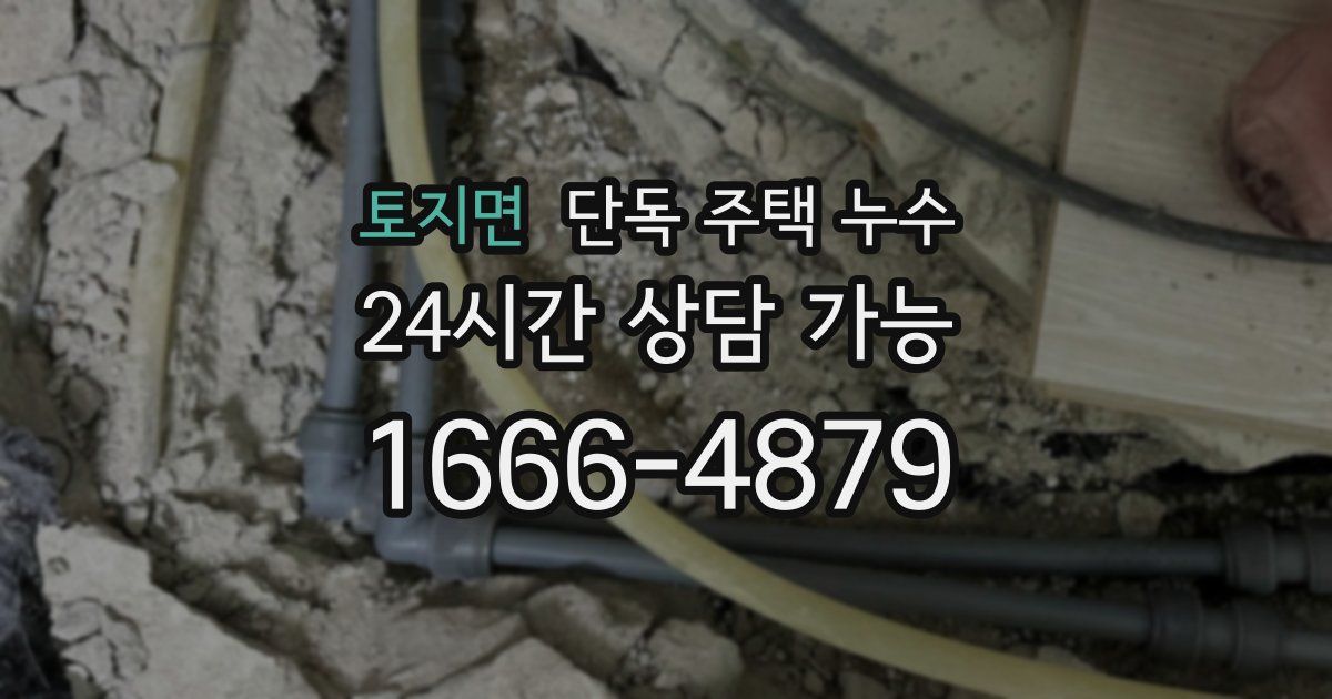 토지면 단독 주택 누수