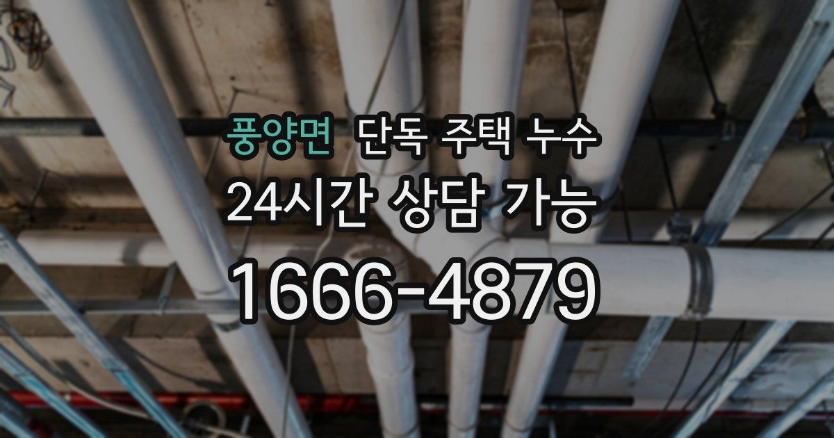 풍양면 단독 주택 누수