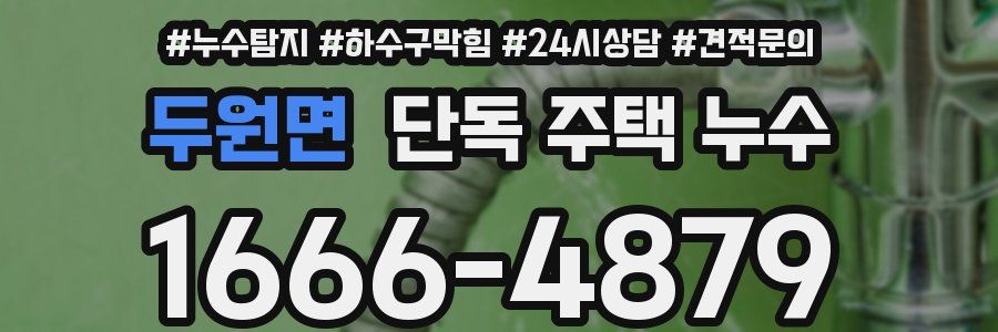 두원면 단독 주택 누수