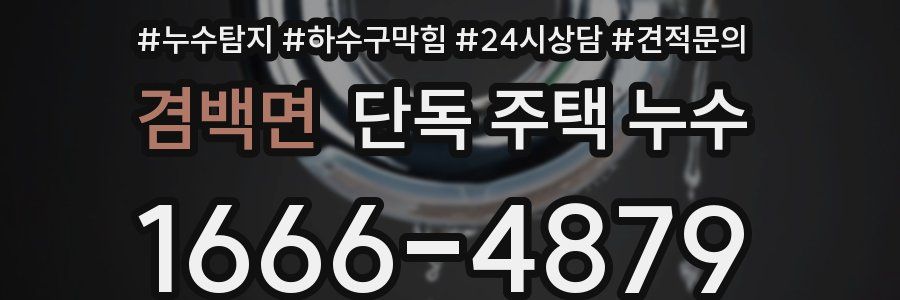 겸백면 단독 주택 누수