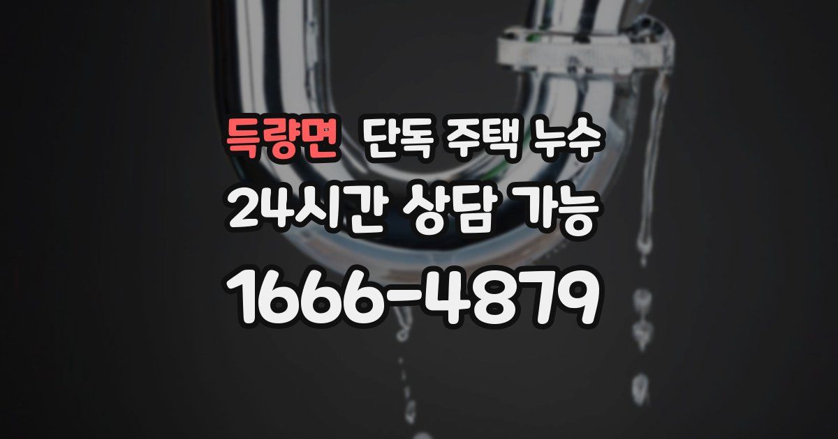 득량면 단독 주택 누수