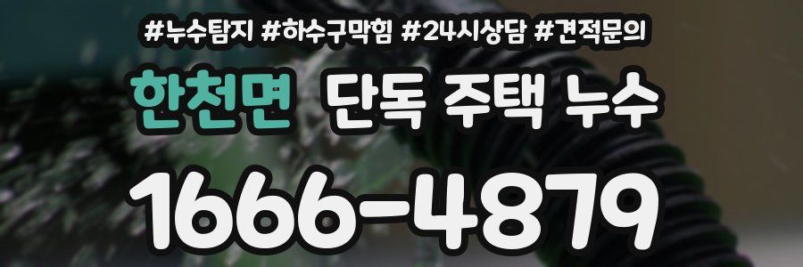 한천면 단독 주택 누수