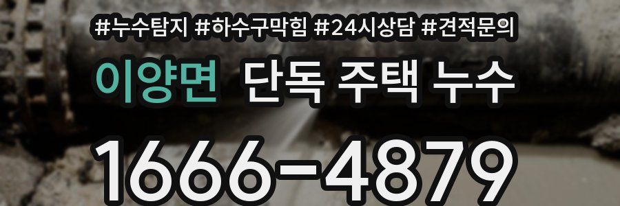 이양면 단독 주택 누수