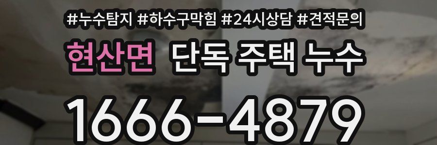 현산면 단독 주택 누수