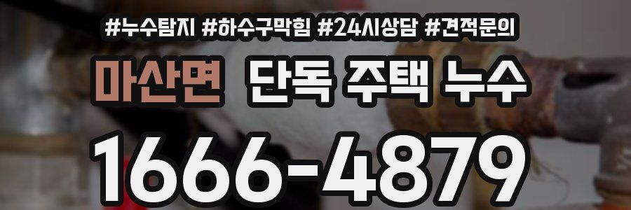 마산면 단독 주택 누수