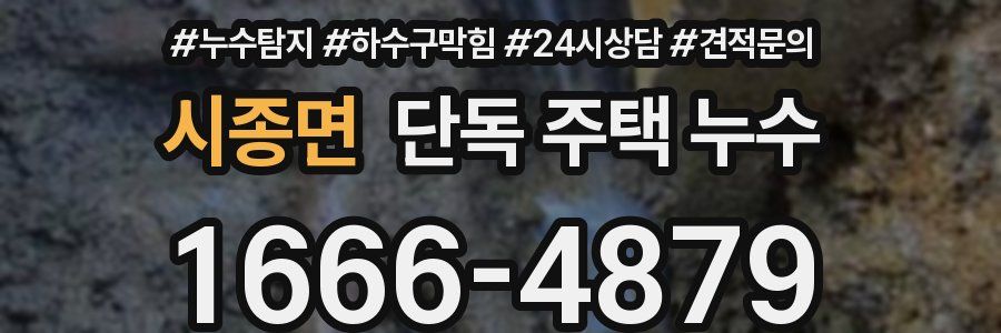 시종면 단독 주택 누수