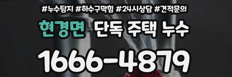 현경면 단독 주택 누수