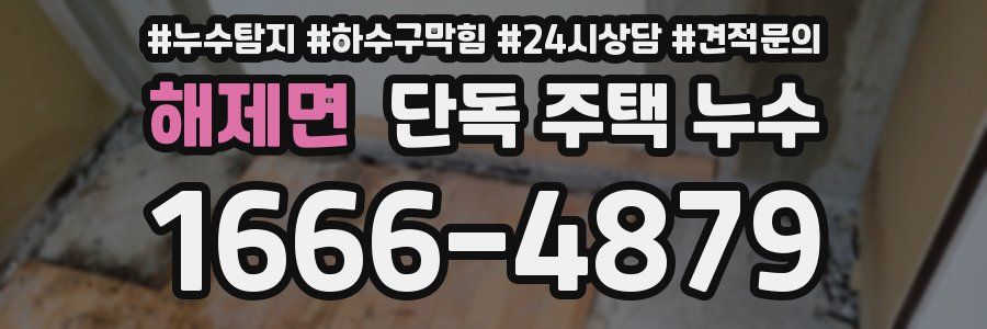 해제면 단독 주택 누수