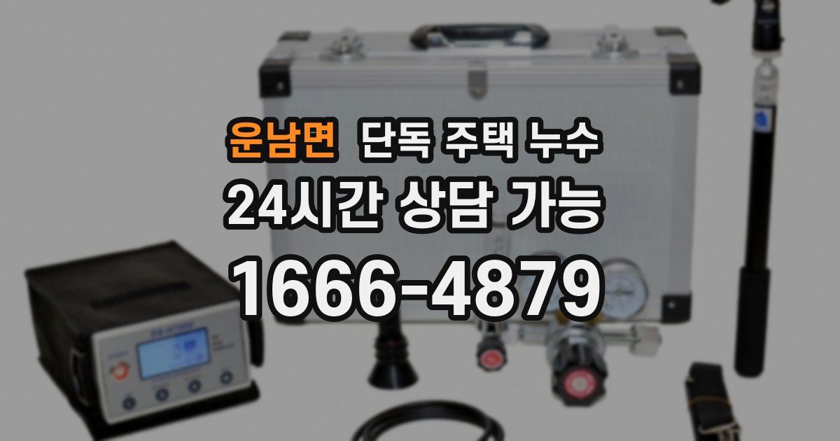 운남면 단독 주택 누수