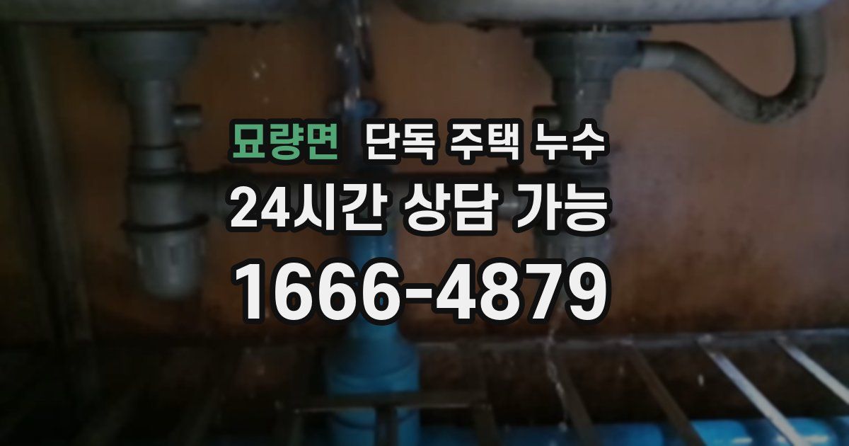 묘량면 단독 주택 누수