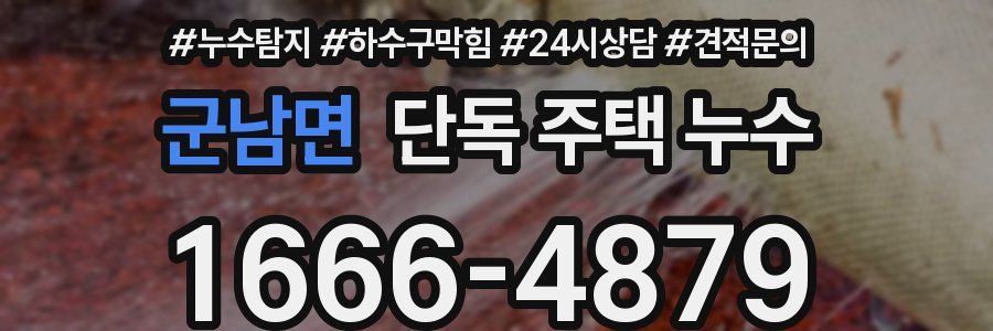 군남면 단독 주택 누수