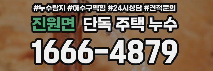 진원면 단독 주택 누수