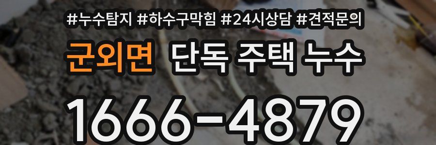 군외면 단독 주택 누수