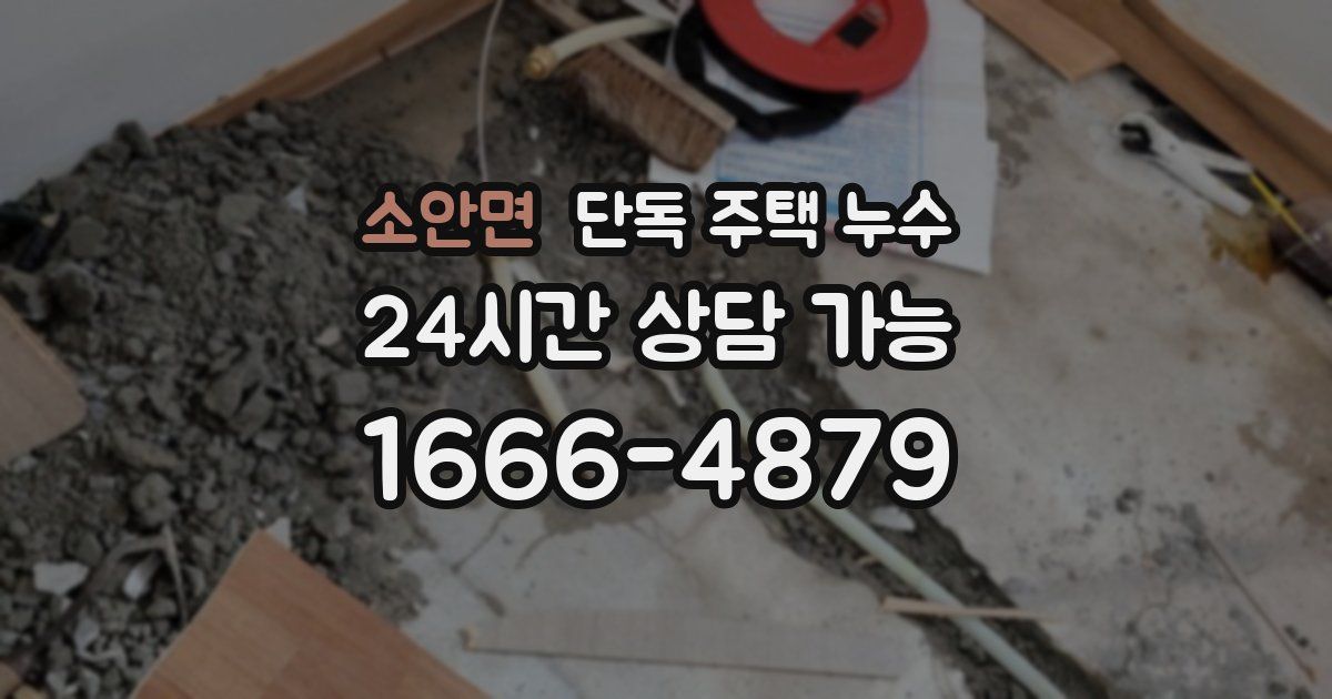 소안면 단독 주택 누수