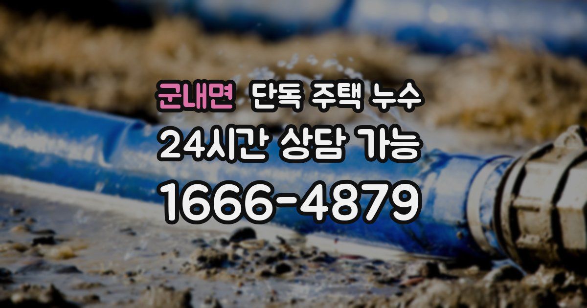 군내면 단독 주택 누수
