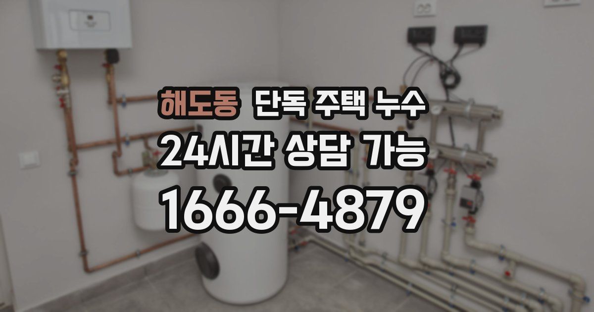 해도동 단독 주택 누수