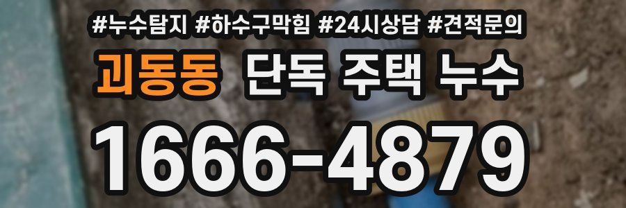 괴동동 단독 주택 누수