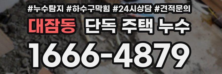 대잠동 단독 주택 누수