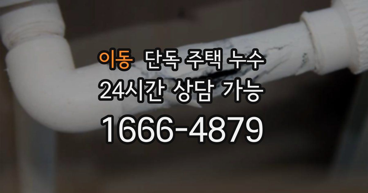 이동 단독 주택 누수