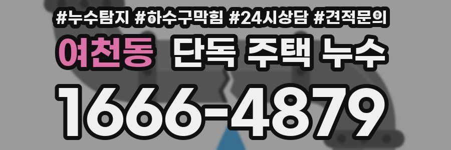 여천동 단독 주택 누수