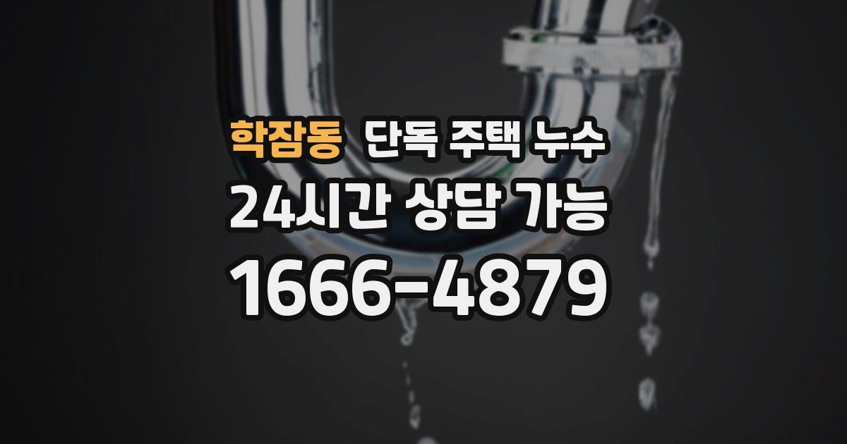 학잠동 단독 주택 누수
