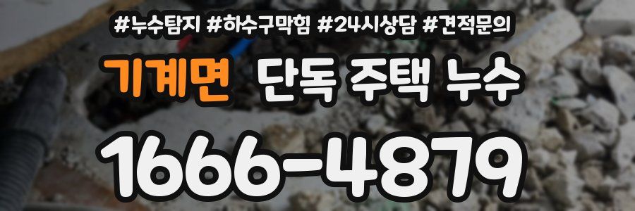 기계면 단독 주택 누수