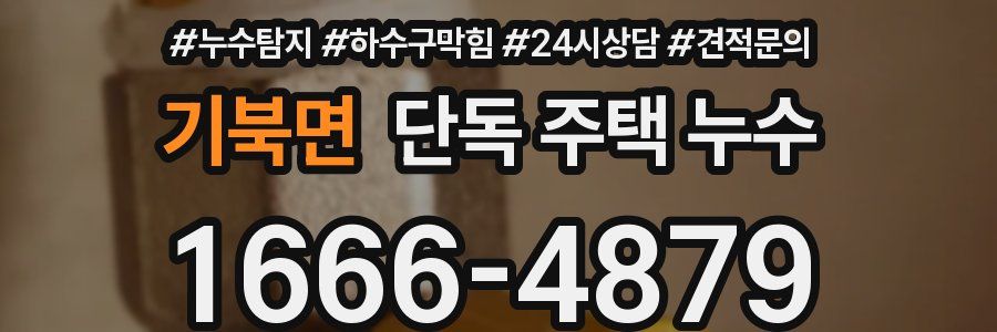 기북면 단독 주택 누수