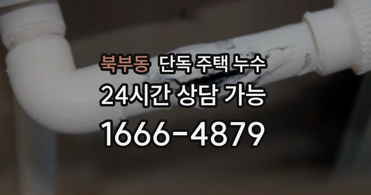 북부동 단독 주택 누수