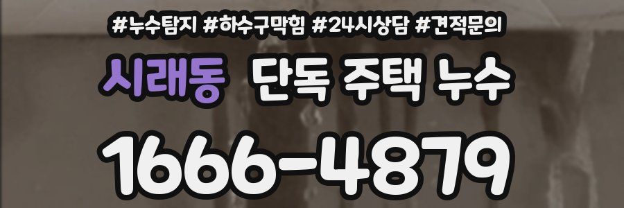 시래동 단독 주택 누수